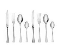 Russell Hobbs COMBO-7571 Cutlery Set, 32 Piece Milan Set, 18/10 Stainless Steel Table Utensils, for 8 People, Unique Design, 50 Year Guarantee, Includes Knives/Forks/Dessert Spoons/Teaspoons