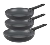 Russell Hobbs COMBO-8694 Frying Pan Set - 10 x Tougher Non-Stick*, Induction Suitable, High-Performance Easy Clean, Metal Safe, Little/No Oil, 5 Year Guarantee, 20/24/28 cm, Shield Collection