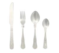 Russell Hobbs COMBO-8757 Verona Cutlery Set - 48 Piece 18/10 Stainless Steel, Table Utensils for 12 Place Settings, Dishwasher Safe, Forks/Knives/Spoons/Teaspoons Included in Set, 50 Year Guarantee