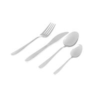 Russell Hobbs COMBO-8816A 64 Piece Rhombus Cutlery Set, Stainless Steel, Reusable Stylish Flatware Service for 16 People, Modern Geometric Handle, Knife/Fork/Spoon, Perfect for Students & Families