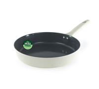 Russell Hobbs Cote 28 cm Frying Pan - Ceramic Non-Stick Deep Cooking Pan, PFOA-/PFAS-Free, Forged Aluminium, Straight Sides, Soft-Touch Handle, Induction Compatible, Easy to Clean, Cream