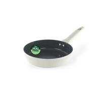 Russell Hobbs Cote 20 cm Frying Pan - Ceramic Non-Stick Deep Cooking Pan, PFOA-/PFAS-Free, Forged Aluminium, Straight Sides, Soft-Touch Handle, Induction Compatible, Easy to Clean, Cream