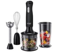 Russell Hobbs Desire 3 in 1 Electric Hand Blender, Fruit & Veg Mini Chopper & Whisk attachment, Stainless steel blending leg, whisk & blades, 500ml