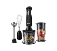 Russell Hobbs Desire 3 in 1 Electric Hand Blender, Fruit & Veg Mini Chopper & Whisk attachment, Stainless steel blending leg, whisk & blades, 500ml