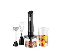 Russell Hobbs Hand Blender [3-in-1 Hand Mixer] Electric Chopper (Food Processor with 3 Attachments for Baby Food, Smoothies, Soup, 2 speeds + pulse, Stainless steel, BPA-Free) Matte Charcoal 27141