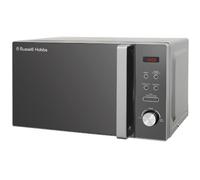 Russell Hobbs RHM2076S-AZ 20 Litre 800 W Silver Digital Solo Microwave with 5 Power Levels, Automatic Defrost, 8 Auto Cook Menus, Clock and Timer, Easy Clean