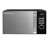 Russell Hobbs Digital Microwave 20L 800W in Black with 5 Power Levels, Pull Handle Door & Button Control, Clock & Timer, Automatic Defrost, Easy Clean, 8 Auto Cook Menus RHMD818B