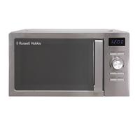 Russell Hobbs Stainless Steel Digital Microwave 20 Litre 800W Solo Digital with 5 Power Levels, Defrost Function & Easy Clean, 60 Minute Timer, 8 Auto-Cook Menus, RHMD828SS