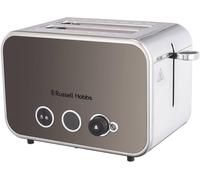 Russell Hobbs 2 Slice Distinctions Toaster (Countdown to ready, Extra wide & long slots, 6 Browning levels & Defrost/Reheat/Cancel, Lift & Look feature, 1600W, Stainless Steel & Titanium) 26432
