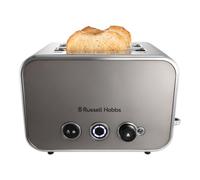 Russell Hobbs 2 Slice Toaster, Countdown Timer, 1600W Power, Extra Wide | Extra Wide and Long Slots, Six Browning Levels, Defrost, Reheat, And Cancel Functions, Lift and Look Feature