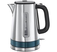 Russell Hobbs kettle [1.7l, 3000W, stainless steel] distinctions ocean blue(Push-to-open lid, 360° base with cord storage, Perfect pour spout,removable Anti-scale filter, water level indicator) 24282