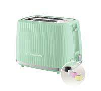 Russell Hobbs Eden 2 Slice Toaster (6 Browning Settings, High Lift Feature, Frozen, reheat, Cancel Functions, Removable Crumb Tray 800W, Pistachio)