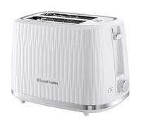 Russell Hobbs Eden 2 Slice Toaster (6 Browning settings, High lift feature, Frozen, reheat, cancel functions, Removable crumb tray, 800W, White) 27370