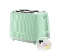 Russell Hobbs Eden 2 Slice Toaster (6 Browning Settings, High Lift Feature, Frozen, reheat, Cancel Functions, Removable Crumb Tray 800W, Pistachio) 27374