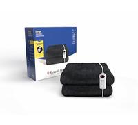 Russell Hobbs Electric Blanket Black Heated Throw Sherpa & Microfleece 130 x 180 cm with Digital Remote, Auto Shutoff Overheat Protection 12 Hour Timer, 9 Heat Settings 2 Year Guarantee, RHHT1004BLA