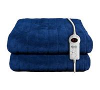 Russell Hobbs Electric Blanket Blue Heated Throw Sherpa & Microfleece 130 x 180 cm with Digital Remote, Auto Shutoff Overheat Protection 12 Hour Timer, 9 Heat Settings 2 Year Guarantee, RHHT1003BLU
