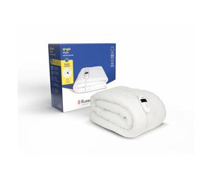 Russell Hobbs Electric Blanket, Luxury Sherpa Fleece Heated Single Fitted Underblanket, 3 Heat Settings & Timer, Low Energy & Energy Efficient,