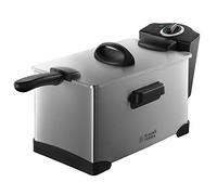Russell Hobbs Electric Deep Fat Fryer, 3.2L capacity/can cook 1.2kg food, Brushed Stainless Steel housing & lid, Removable parts for easy cleaning, Variable temp control, 1800W, 19771