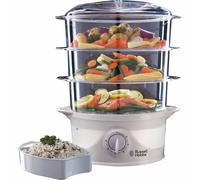 Russell Hobbs 3-Tier 9 Litre Food Vegetable Steamer Healthy 800W - 21140, White