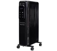 Russell Hobbs Electric Heater 2000W Black Digital 9 Fin Oil Filled Radiator With Remote & 2 Year Guarantee Rhofr2009B-D