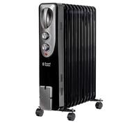 Russell Hobbs 9 Fin RHOFR1106B Oil Filled Radiator 2500W - Black, Black