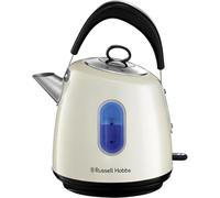 Russell Hobbs Stylevia Kettle, 1.5L, Dome, Top Handle, Fast Boil, Perfect Pour Spout, 3000 W, Stainless Steel, Cream - 28132