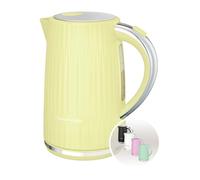 Russell Hobbs Electric Kettle (Hot Water, Tea or Coffee, 1.7L, Push to open lid, Perfect pour spout, Removable washable filter, Illuminated switch, Chrome accents, Lemon, 3000W) Eden 27363