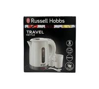 Russell Hobbs Electric Travel Kettle Abroad Caravan Camping Tea Coffee Cup Spoon