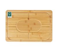 Russell Hobbs Element Wooden Carving Board - FSC®-Certified Bamboo Chopping Board for Meat, Built-in Meat Rest, Protects Kitchen Worktops, Outer Groove for Juices