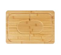 Russell Hobbs Element Wooden Carving Board - FSC®-Certified Bamboo Chopping Board for Meat, Built-in Meat Rest, Protects Kitchen Worktops, Outer Groove for Juices