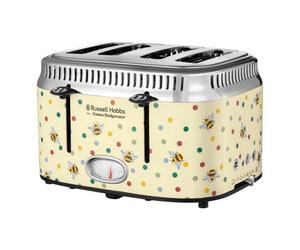 Russell Hobbs Emma Bridgewater Bumblebee & Polka Dot 4 Slice Toaster