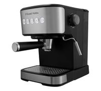 Russell Hobbs Espresso Machine [Compatible with Capsules or Ground Coffee] Classics Stainless Steel (Single & Double Serve, Steam Wand, 15 & 20 Bar Pressure, Cup Warmer, 1.5L Tank) 28700