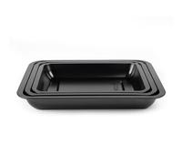 Russell Hobbs Everyday 3-Piece Roaster Set - Stackable Roasting Trays, Non-Stick ILAG Coating, Carbon Steel, Made in The UK, Dishwasher Safe, 5 Year Guarantee, Meat, Vegetables, Sunday Roasts, Black