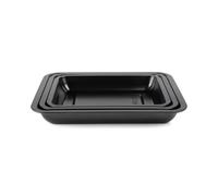 Russell Hobbs Everyday Roaster Set, 3 Pack Carbon Steel Trays 31/34/38 Cm | ILAG Non-Stick Coating, PFOA-Free, Dishwasher Safe, Stackable Nesting Design, Black Finish, Made In UK