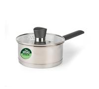 Russell Hobbs RH01162EU Excellence Saucepan With Lid - 16cm Non-Stick Milk Pan, Mirror Polished Stainless Steel, Soup Pan With Pouring Lip, Safe, Suitable For All Kitchen Cooking Hobs