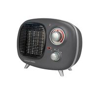 Russell Hobbs RHRETPTC2001G 1.5KW Retro Portable Ceramic Electric Heater in Grey, 2 Heat Settings, Adjustable Thermostat, 15m2 Room Size, 2 Year