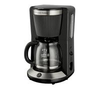 Russell Hobbs Filter Coffee Maker [1.25L, 1100W] Brontë Black (WhirlTech Technology, Drip stop, Keep Warm, Glass carafe, Water window, Pause & pouring function, Brew now button, Lighting) 26780-56