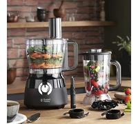 Russell Hobbs Food Processor and Jug Blender, Matte Black, 1.5L, 600W - 24732 [EEK: Compliant]