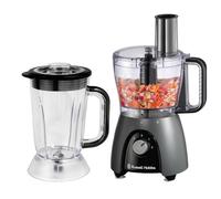 Russell Hobbs Food Processor [Blender/Chopper/Vegetable Grinder/Slicer] Electric Blender (Kneading, Cutting, Chopping and Shredding, Dishwasher Safe Parts, 900W Peak Power) Matte Char