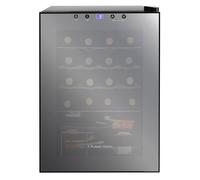 Russell Hobbs 20 Bottle 62L Mirrored Door Wine Cooler Freestanding Beverage Drinks Fridge, LED Light with Touch Control, Digital Display, Adjustable Shelves, Glass Door RH20WC201MR