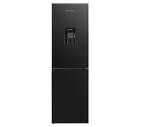 Russell Hobbs Freestanding Total No Frost Fridge Freezer 50/50 245L with Water Dispenser, Automatic Defrost, Adjustable Thermostat, Reversible Door, RH181TNF552E2DIWD (Black Steel)