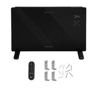 Russell Hobbs Glass Panel Electric Smart Heater WiFi Enabled 2000W with Remote Control in Black, 3 Heat Modes, Touch Contol & LED Display, Auto-Adjust Temperature Sensor, Wall Mountable RHPANH2006B