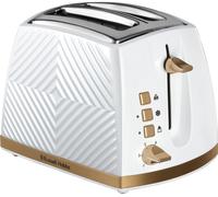 26391 Groove 2 Slice Toaster, Tactile 3D Design Bread Toaster with Frozen, Cancel and Reheat Settings, 850 Watts, White
