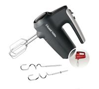Russell Hobbs Hand Mixer, 5 Speeds + Turbo Mode, 350W Peak Power, Charcoal | Dishwasher Safe Chrome Beaters and Dough Hooks, Bowl and Heel Rest Feature, ideal for baking, Easy to Clean Components