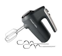 Russell Hobbs Hand Mixer (Electric whisk for baking, 5 Speeds + Turbo Mode, Dishwasher safe chrome beaters & dough hooks, Bowl & heel rest feature,