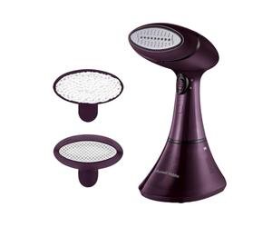 Russell Hobbs Hand steamer for clothes, 2 steam settings: 32g and 20g, Color Control, 1800W, Antibacterial, Ceramic foot, 2 pads: for delicate fabrics and upholstery, Travel iron 27410-56