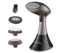 Russell Hobbs Handheld Clothes Steamer [Multipurpose, Antibacterial] Steam Genie Aroma (1800W, 32g/min steam, travel iron, Ceramic, 4 accessories: