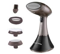 Russell Hobbs Handheld Clothes Steamer [Multipurpose, Antibacterial] Steam Genie Aroma (1800W, 32g/min steam, travel iron, Ceramic, 4 accessories: fragrance diffuser,curtains, clothes) - 28040