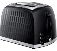 Russell Hobbs Honeycomb 2 Slice Toaster Extra Wide Slots Black 26061 NEW 1