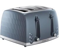 Russell Hobbs Honeycomb 4 Slice Toaster, Grey, Dual Variable Browning Control - 26073